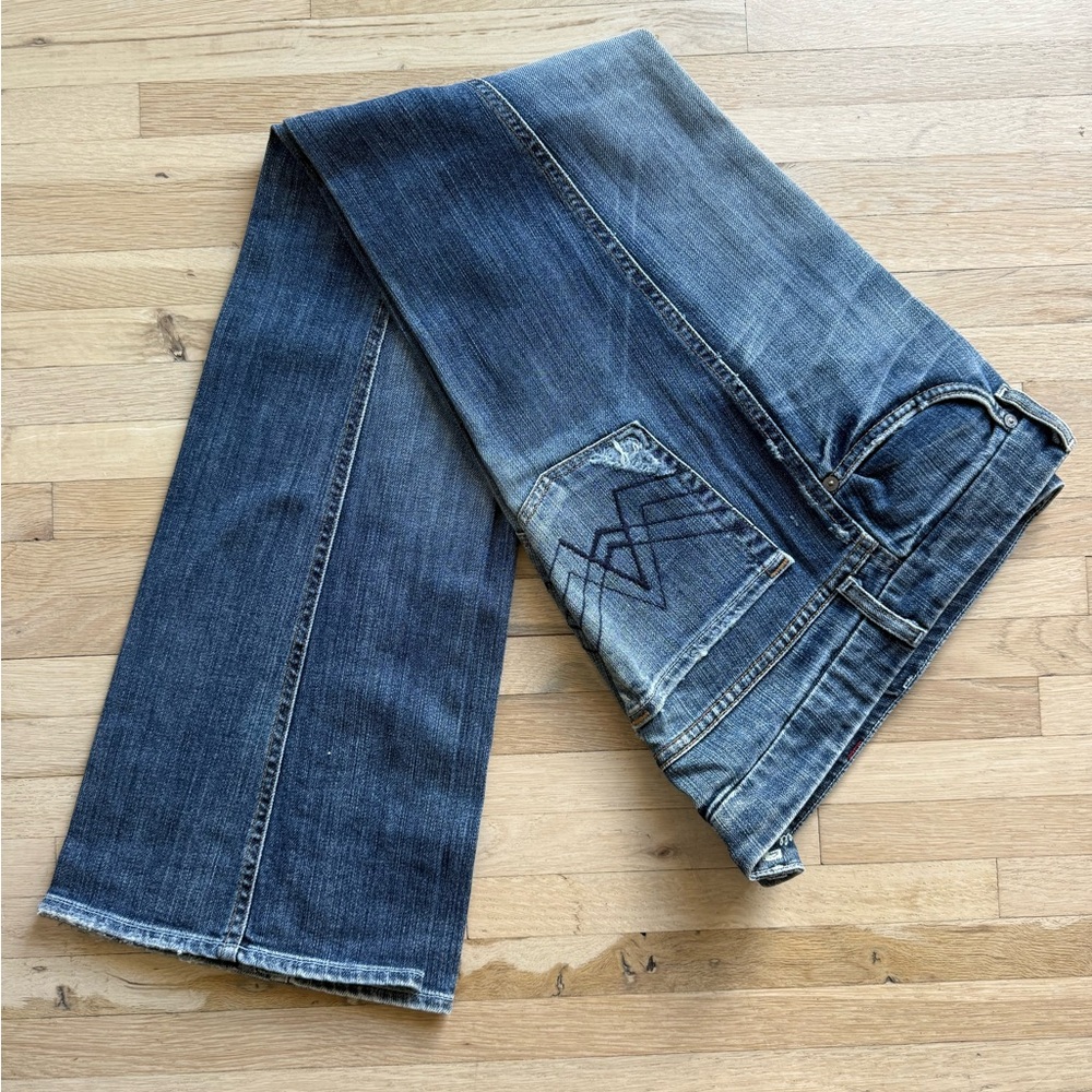 7 For All Mankind Blue Boot Cut Jeans
